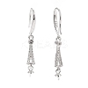 Rhodium Plated 925 Sterling Silver Earring Hooks STER-D035-31P-2