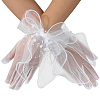 Polyester Bride's Lace Gloves AJEW-WH20120-23D-1
