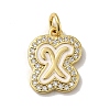 Brass Micro Pave Cubic Zirconia Pendants KK-K354-02G-X-1