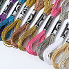 12 Skeins 12 Colors 12-Ply Metallic Polyester Embroidery Floss OCOR-CY0002-05-6