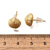 Brass Half Round Stud Earrings EJEW-Z083-01G-5