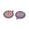 Ion Plating(IP) 304 Stainless Steel Pendant Rhinestone Settings STAS-B032-35MC-3