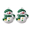 Christmas Themes Baking Paint Alloy Pendants FIND-G097-02C-1