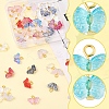 50Pcs Glass Pendants PALLOY-FS00016-3