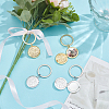 4Pcs 2 Colors Brass Locket Pendants Keychain KEYC-UN00015-2