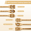 6Pcs Bamboo Spoons & Knifes & Forks AJEW-WH0411-031-2