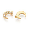 304 Stainless Steel Rhinestone Charms STAS-N110-44G-2