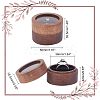 Walnut Wooden Engagement Ring Boxes CON-WH0072-88-2