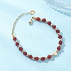 Natural Carnelian Beaded Bracelets BJEW-JB12752-02-1