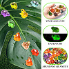 40Pcs 10 Colors Luminous Resin Frog Display Decorations RESI-SP0001-40-3