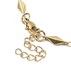 Ion Plating(IP) 304 Stainless Steel Rhombus Link Chain Bracelets for Women BJEW-D023-02G-3