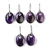 Natural Amethyst Dangle Earrings EJEW-C119-04P-09-1