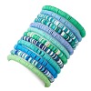 12Pcs 12 Style Synthetic Turquoise Tortoise Stretch Bracelets Set BJEW-JB10097-5