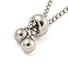 Non-Tarnish Adjustable 304 Stainless Steel Box Chain Slider Bracelet Making LS-MAK-L038-001P-01-3