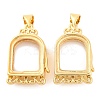 Rack Plating Brass Locket Pendants KK-F874-01G-16-1