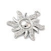 Brass Micro Pave Clear Cubic Zirconia Pendants KK-G548-01B-P-2