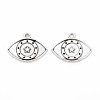 Tibetan Style Alloy Pendant Enamel & Rhinestone Settings TIBEP-N010-002AS-RS-1