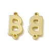 Rack Plating Brass Letter Connector Charms KK-C007-38G-B-2