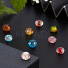 32Pcs 8 Colors Handmade Gold Sand Lampwork Rondelle Beads Strands LAMP-OC0001-44-4