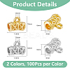 200Pcs 2 Colors CCB Plastic Tube Bails CCB-DC0001-11-2