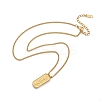 304 Stainless Steel Rectangle Number Pendant Necklaces NJEW-D300-01G-01-4