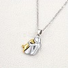 Girl & Dog Zinc Alloy Pendant Necklaces for Women FS-WGDD4A4-03-2