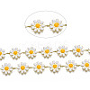 Brass Flower Link Chains CHC-N018-098H-3