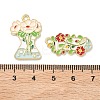 Green Plants and Potted Plants Alloy Enamel Pendants ENAM-P266-01A-G-3