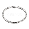 304 Stainless Steel Rope Chain Bracelets for Men Women BJEW-Q038-04P-4