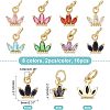 16Pcs 8 Colors Brass Cubic Zirconia Charms FIND-FH0003-78-4