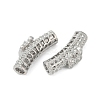 Brass Tube European Beads KK-G532-05B-P-2