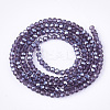 Electroplate Glass Beads Strands X-EGLA-T013-04E-2