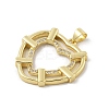 Brass Micro Pave Cubic Zirconia Pendants KK-U047-22G-2