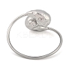 Non-Tarnish 304 Stainless Steel Textured Teardrop Bangles BJEW-M042-03P-3