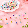 130Pcs 13 Colors Glass Pendants PALLOY-TAC0194-5