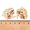 Rack Plating Alloy Enamel Pendants FIND-Q099-03C-01-3