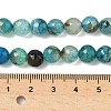 Dyed Natural Agate Faceted Round Beads Strands G-E320E-8mm-15-2