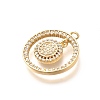 Brass Micro Pave Cubic Zirconia Pendants KK-G519-07G-02-2