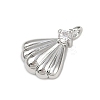 Brass Pave Clear Cubic Zirconia Pendants LS-KK-L238-31P-2