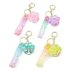 Luminous Cat Paw Print Acrylic Pendant Keychain KEYC-D019-03G-1