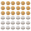 120Pcs 2 Colors Alloy Rhinestone Beads RB-HY0001-05-1