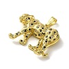 Rack Plating Brass Micro Pave Cubic Zirconia Pendants KK-A210-03D-G-2