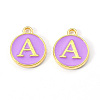 Golden Plated Alloy Enamel Charms X-ENAM-S118-10A-1