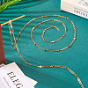 1 Bag Real 16K Gold Plated Brass Oval & Flat Round Glass Link Chains CHC-TA0001-22-4