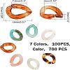 700Pcs 7 Color Acrylic Linking Rings SACR-FH0001-05-6