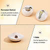 6Pcs 2 Colors Porcelain Buttons BUTT-OC0001-60-4