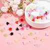 360Pcs 12 Colors Frosted Acrylic Bead Caps OACR-DC0001-19-4