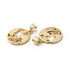 Eco-friendly Rack Plating Brass Micro Pave Cubic Zirconia Pendants KK-E072-16G-2