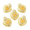 Rack Plating Brass & Rhinestone Pendants KK-H438-07G-07-1