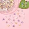 50Pcs Transparent Electroplate Glass Bead Caps EGLA-YW0007-17A-4